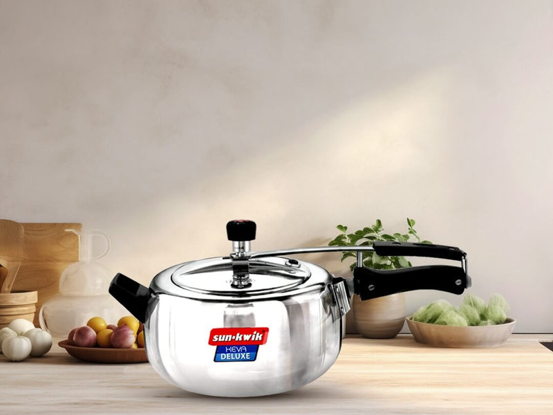 Sun-Kwik Keva Deluxe Induction Base Pressure Cooker 3.5 LTR